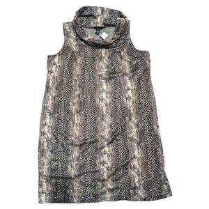 LANE BRYANT Plus 22 24 3X Snakeskin Animal Print Cowl Neck Tank Dress NWT